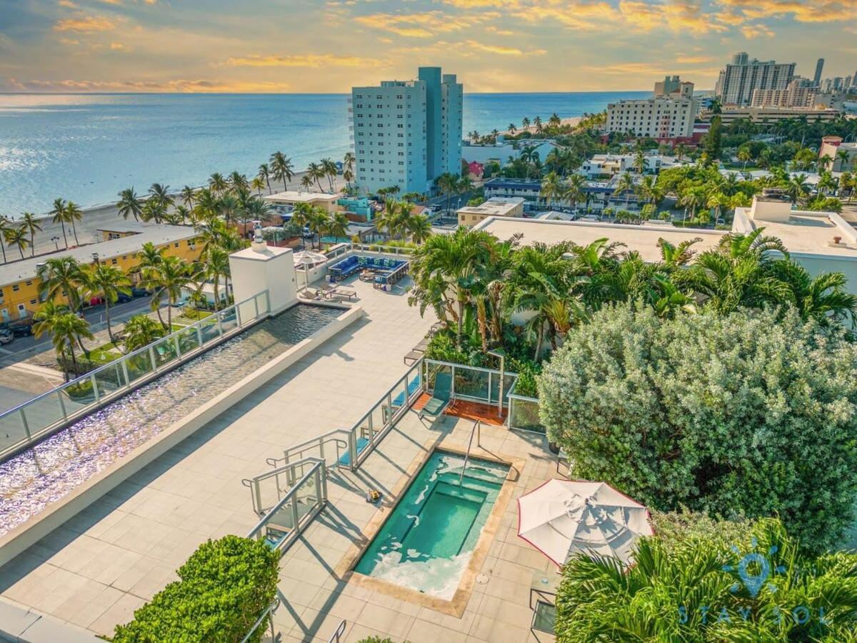 Rooftop Pool & Hot Tub - Gym - Hollywood Beach Exterior foto
