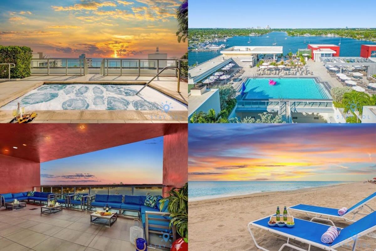 Rooftop Pool & Hot Tub - Gym - Hollywood Beach Exterior foto